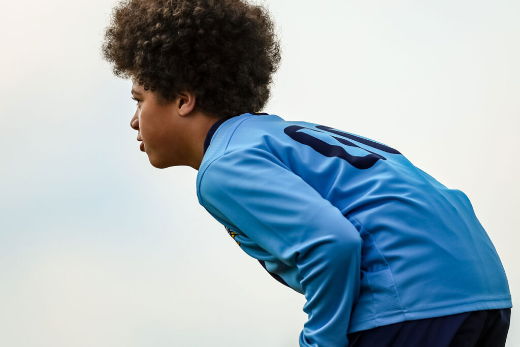 Goalkeeper waiting for the ball